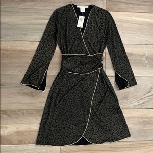 Max Studio faux wrap midi dress